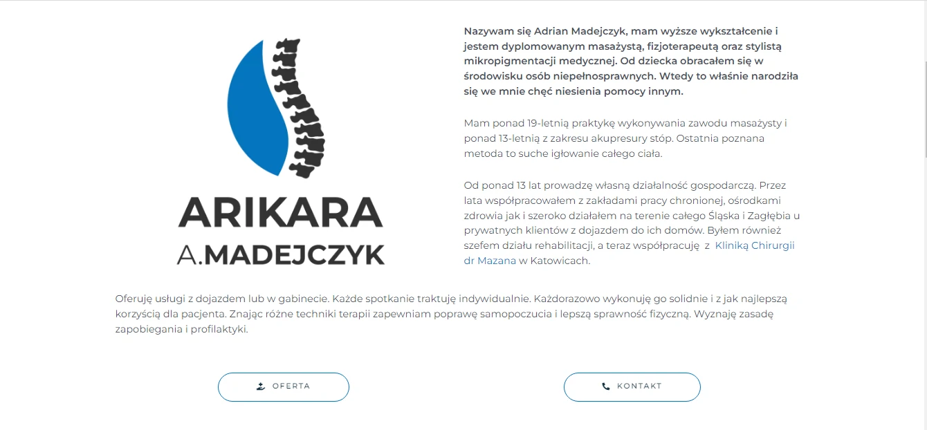 Strona internetowa dla Arikara